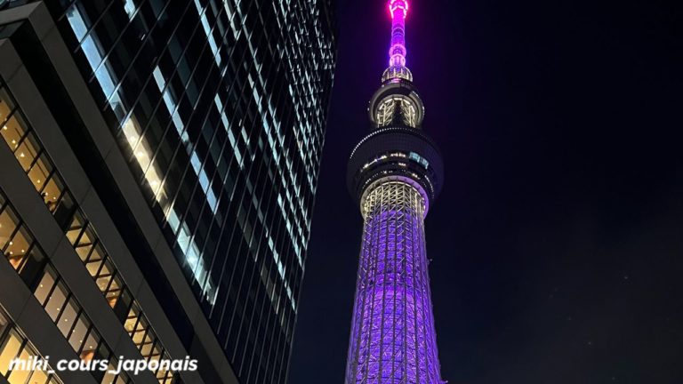 la Tokyo Skytree la tour emblématique de 634m et ses plateformes d'observation.