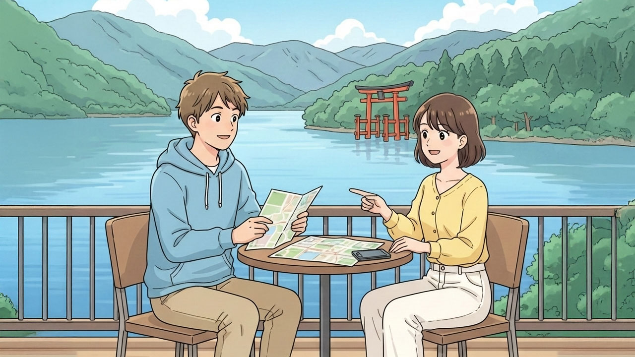 dialogue japonais (B1) sur un voyage à Hakone