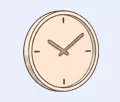 horloge pour expliquer la durée moyenne d’un cours avec Miki